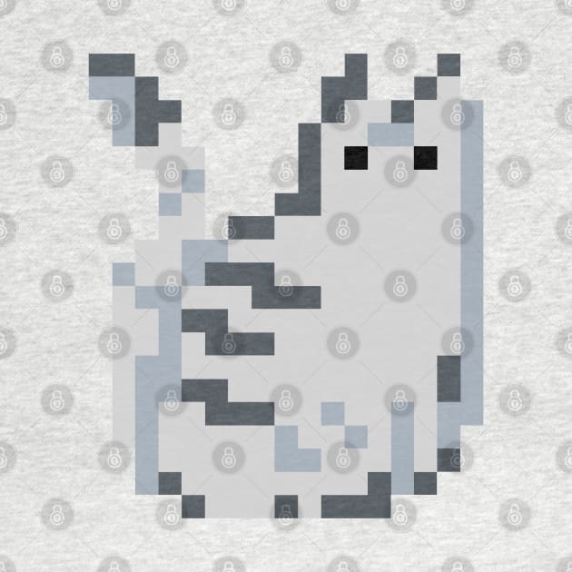 Cat Pixel Art - grey by Uwaki